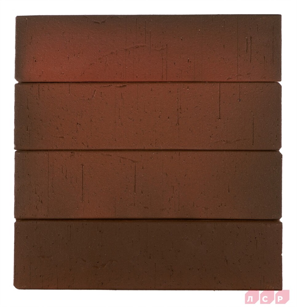 Клинкер фасадный "Красный Флэш "Ричмонд", поверхность винтаж" (М-300, 250*85*65 мм., под. 480шт.)