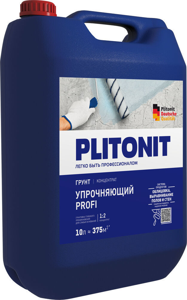 Плитонит Грунт Упрочняющий PROFI (1:2) (10кг)