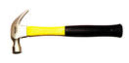 Молоток-гвоздодер с фиберглассовой ручкой ПРОФИ (0,6кг). БИБЕР 85383 