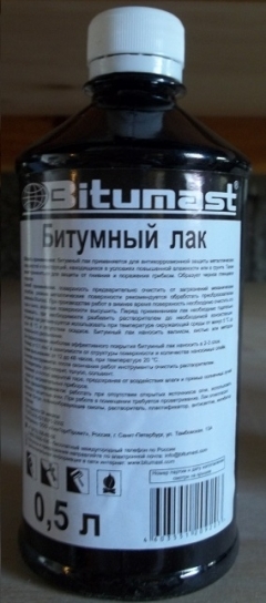Лак битумный "Bitumast ТМ" (0,5л)