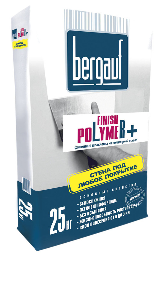 Бергауф Finish Polymer+ 25кг финишная шпатлёвка на полимерной основе 42 шт./пал.
