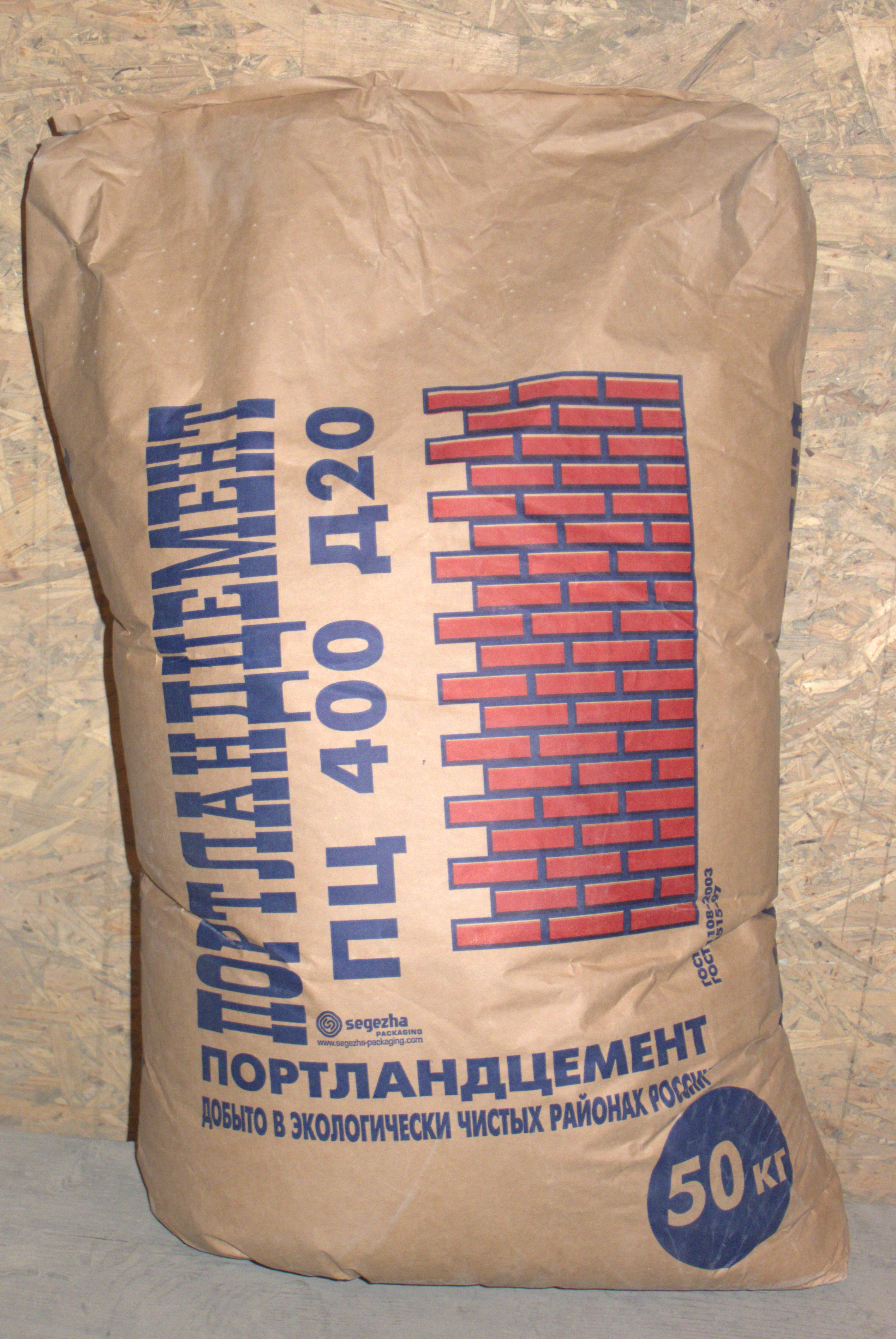 Цемент М 400 Д20 (50 кг) Пикалёво, 30шт/палет