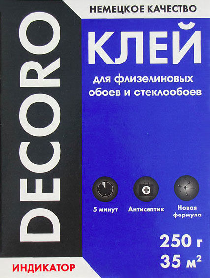 DECORO-флиз Клей для флиз. и стеклообоев (250 гр.) 30шт/кор.