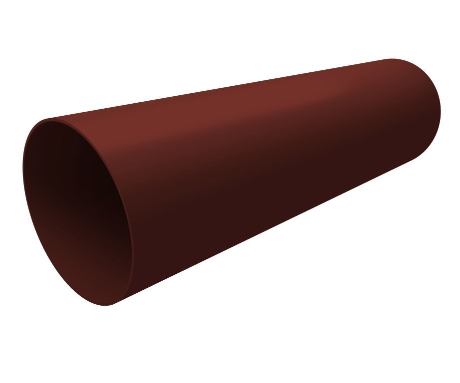 Труба ПВХ Grand Line Стандарт, шоколадная (RAL 8017) 3м. (3 шт/уп.)