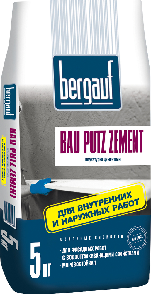 Бергауф  Bau Putz Zement 5 кг штукатурка цементная