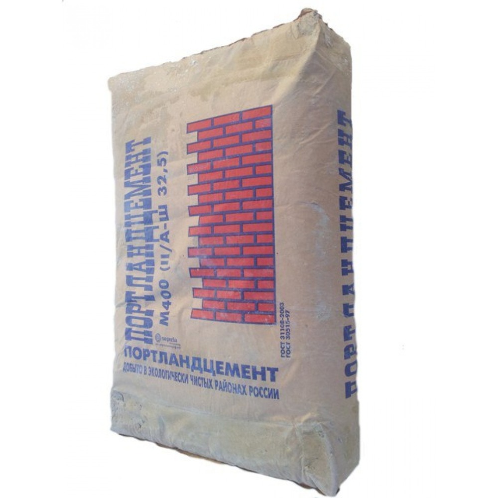 Цемент М 400 Д20 (45 кг) Портландцемент, 35 шт/палет