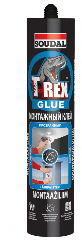 Монтажный клей 2хT-REX Glue прозрачный 310 мл (уп. 12 шт) арт. 152248