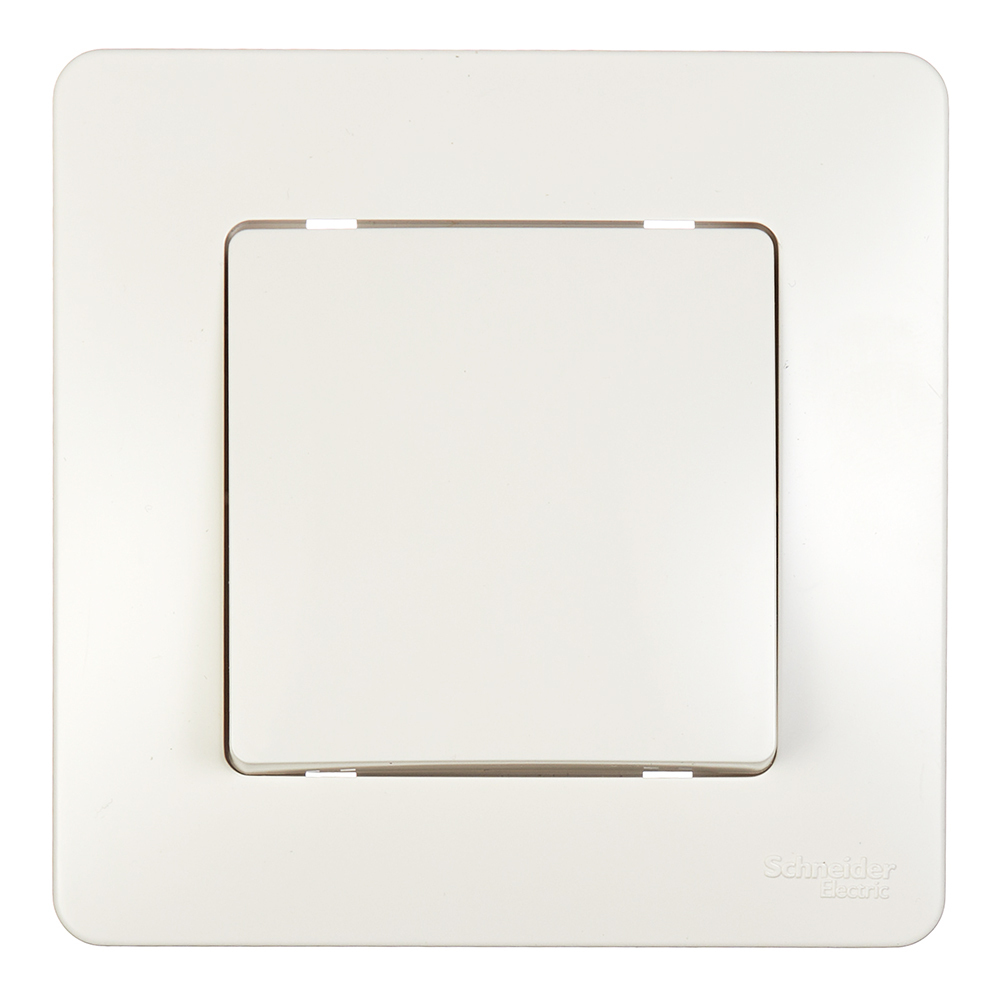 Выключатель с рамкой Schneider Electric Blanca BLNVS010102 одноклавишный скрытая установка молочный
