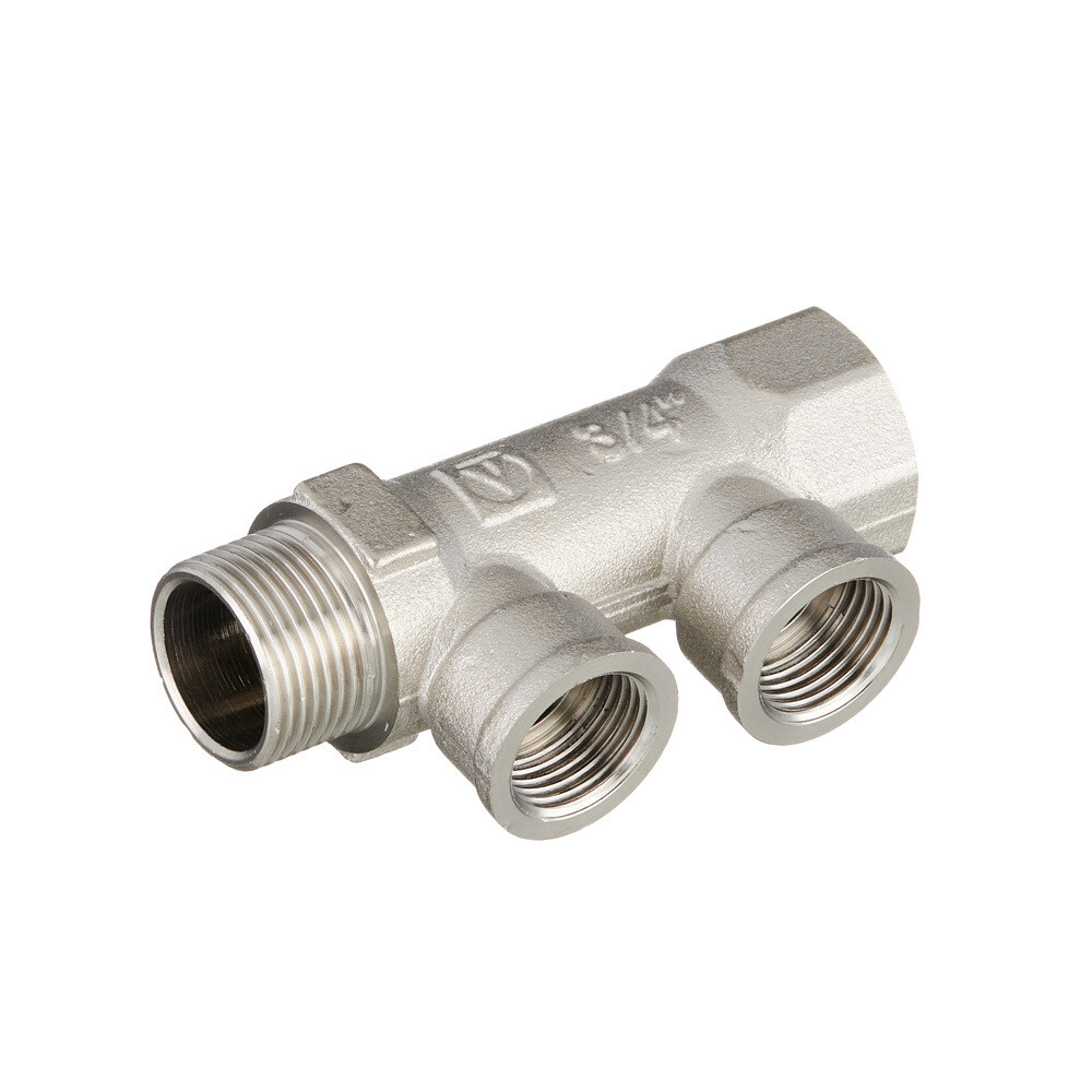 Коллектор VALTEC (VTc.550.N.0502) 3/4 ВР(г) х 2 выхода 1/2 ВР(г) х 3/4" НР(ш)