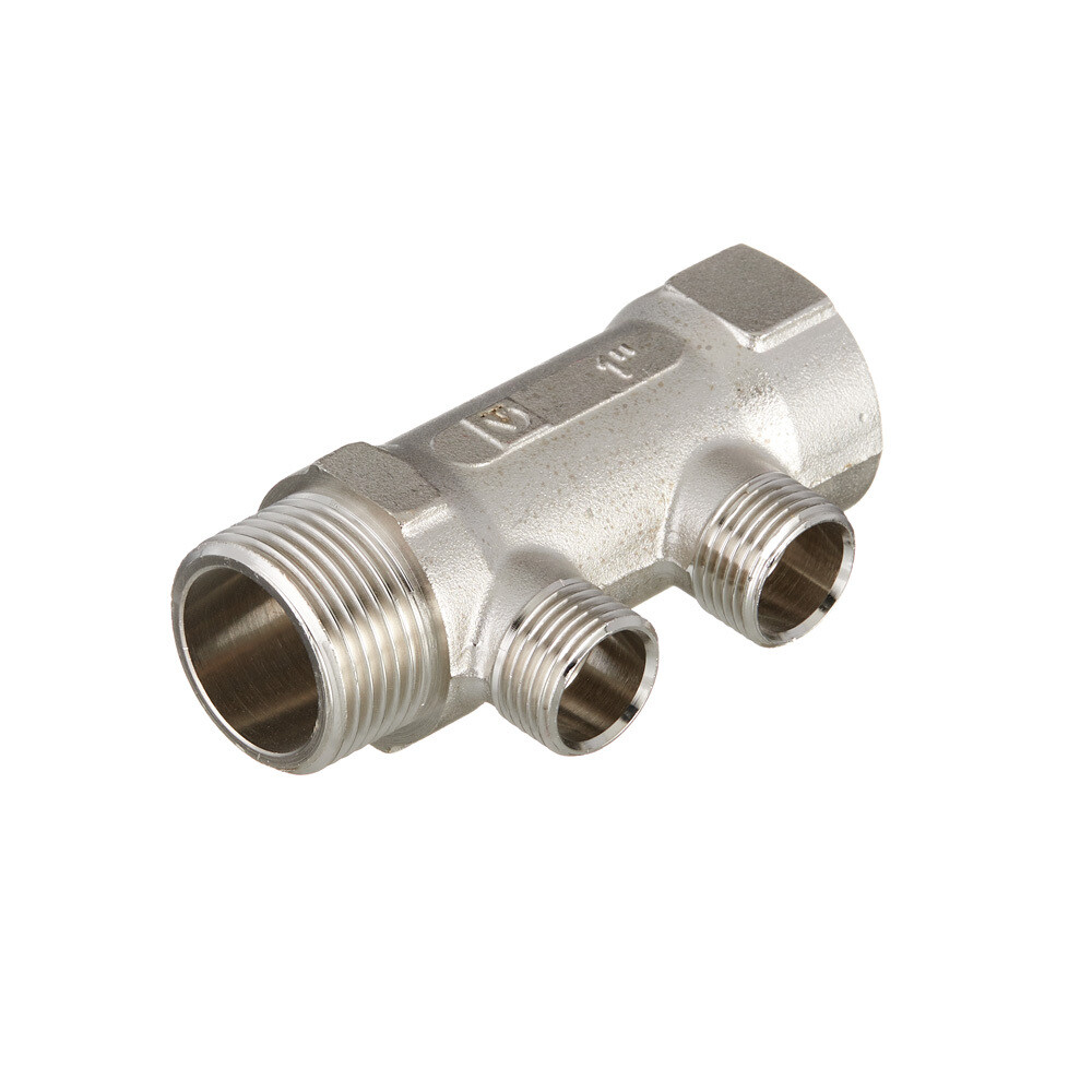 Коллектор VALTEC (VTc.500.N.0602) 1 ВР(г) х 2 выхода 1/2 НР(ш) х 1 НР(ш)