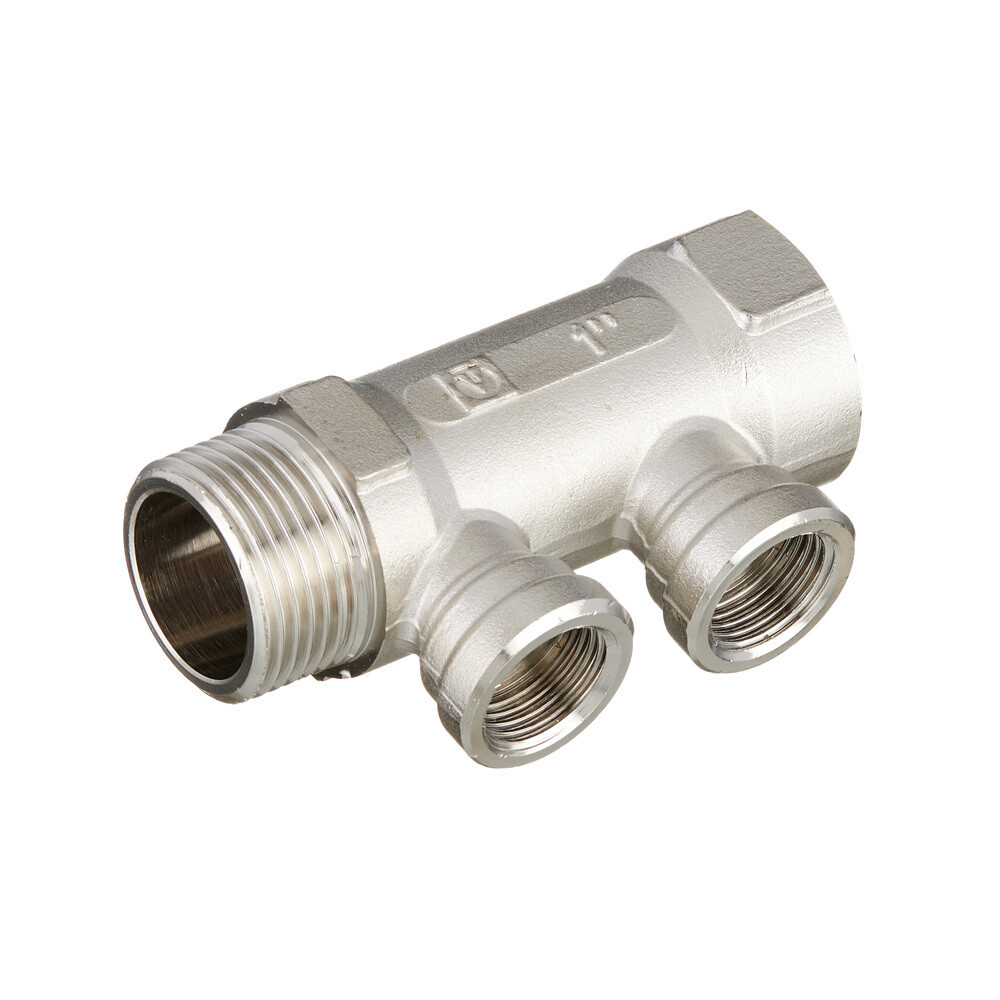 Коллектор VALTEC (VTc.550.N.0602) 1 ВР(г) х 2 выхода 1/2 ВР(г) х 1 НР(ш)
