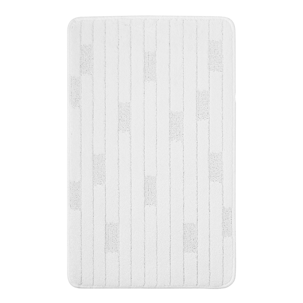 Коврик для ванной белый 50х80 см Fora Bricks white (FOR-PP-BRK50-80W)