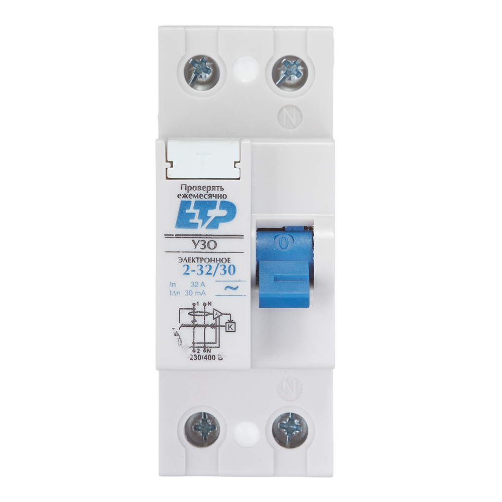 УЗО ETP DLF362 (18099) 32А 30 мА 2P тип АС 4,5 кА компактный