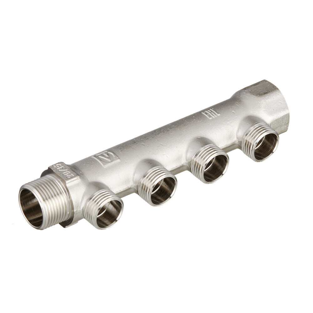 Коллектор VALTEC (VTc.500.N.0504) 3/4 ВР(г) х 4 выхода 1/2 НР(ш) х 3/4 НР(ш)
