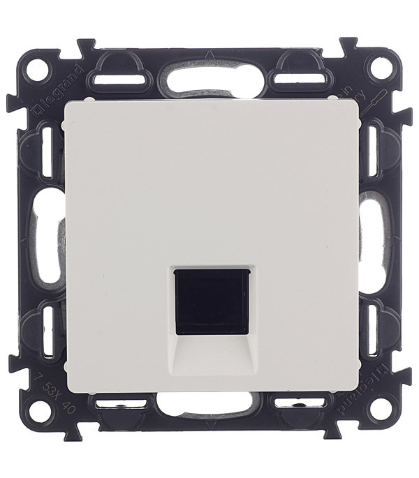 Розетка компьютерная Legrand Valena LIFE 753440 скрытая установка белая один модуль RJ45 cat 5е UTP