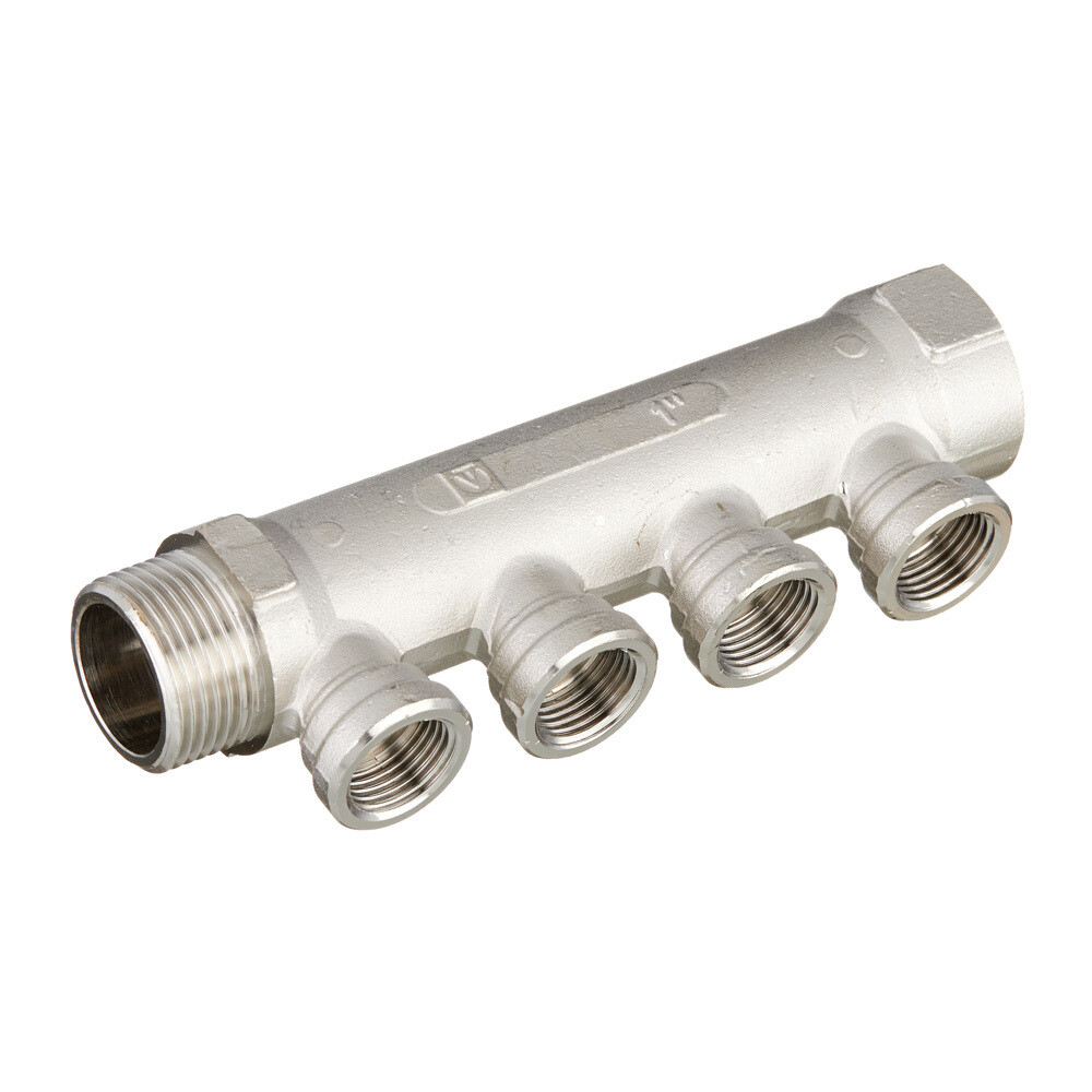 Коллектор VALTEC (VTc.550.N.0604) 1 ВР(г) х 4 выхода 1/2 ВР(г) х 1 НР(ш)