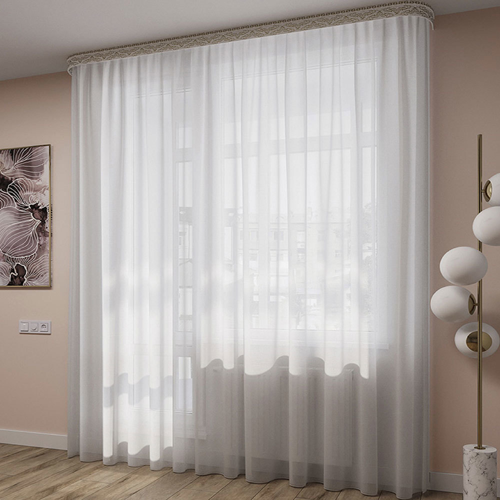Тюль вуаль серый 300х260 см Legrand