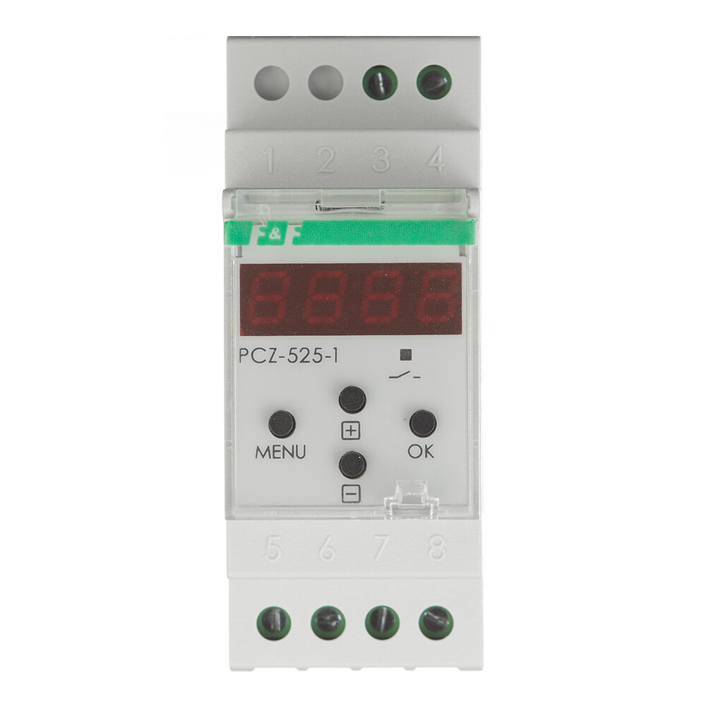 Реле времени модульное F&F PCZ-525-1 (EA02.002.011) 230 В 16 А тип AC 4P+N