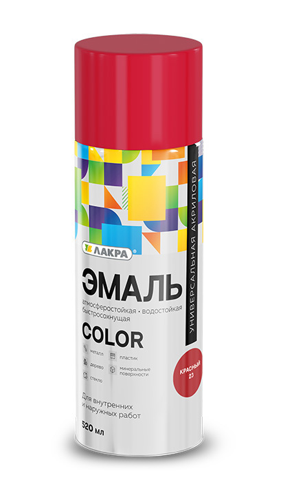 8300173 Эмаль аэрозольная Лакра Color универсальная  Серый 301 (0,52 л)