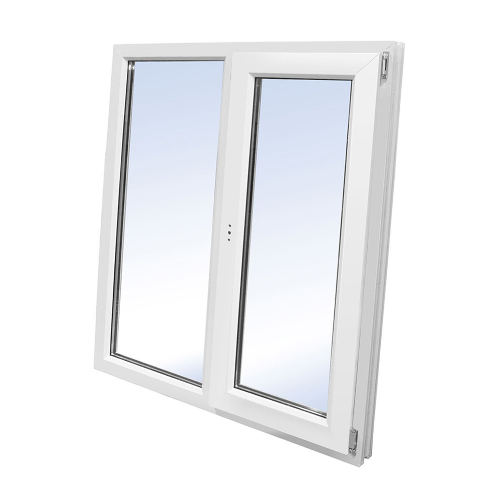 Пластиковое окно VEKA Softline 70 1160х1000 мм 2 створки левая глухая правая поворотно-откидная двух