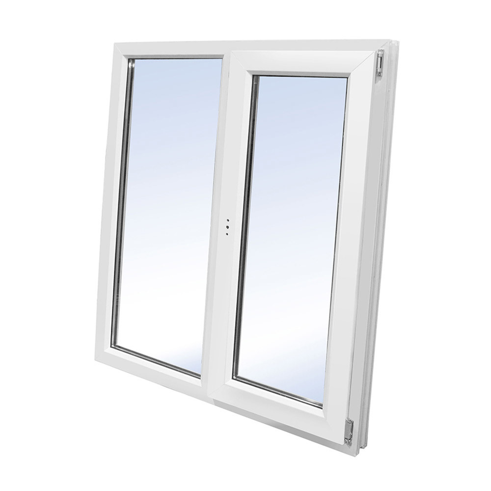 Пластиковое окно VEKA Softline 70 1160х1200 мм 2 створки левая глухая правая поворотно-откидная двух