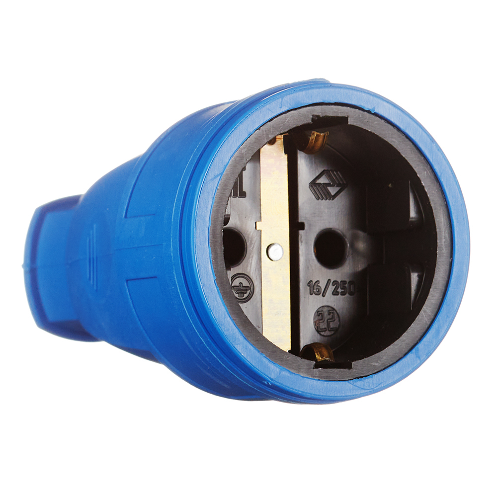 Розетка штепсельная каучуковая Svet (SV0303-0027) одиночная прямая открытая установка с заземлением 