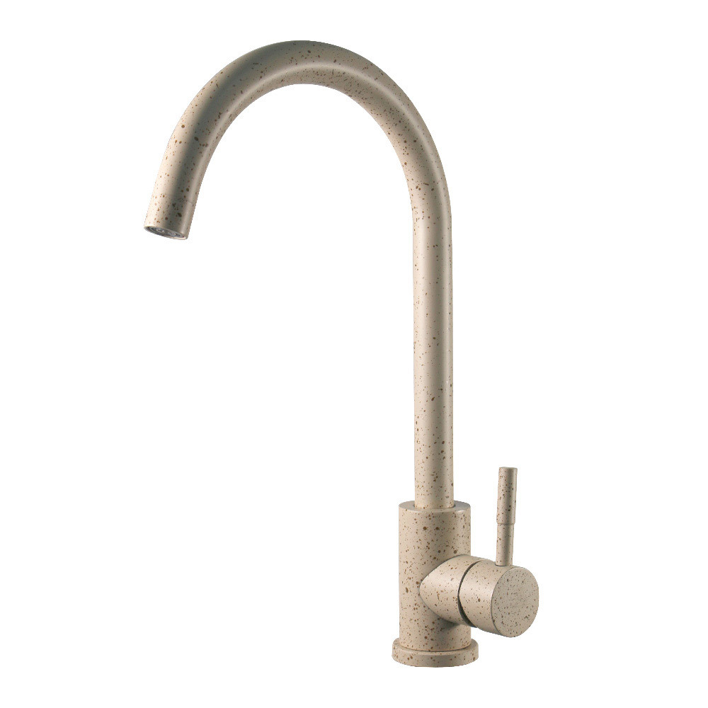 Смеситель для кухни Esko Kitchen бежевый с высоким изливом однорычажный (K45 Beige)