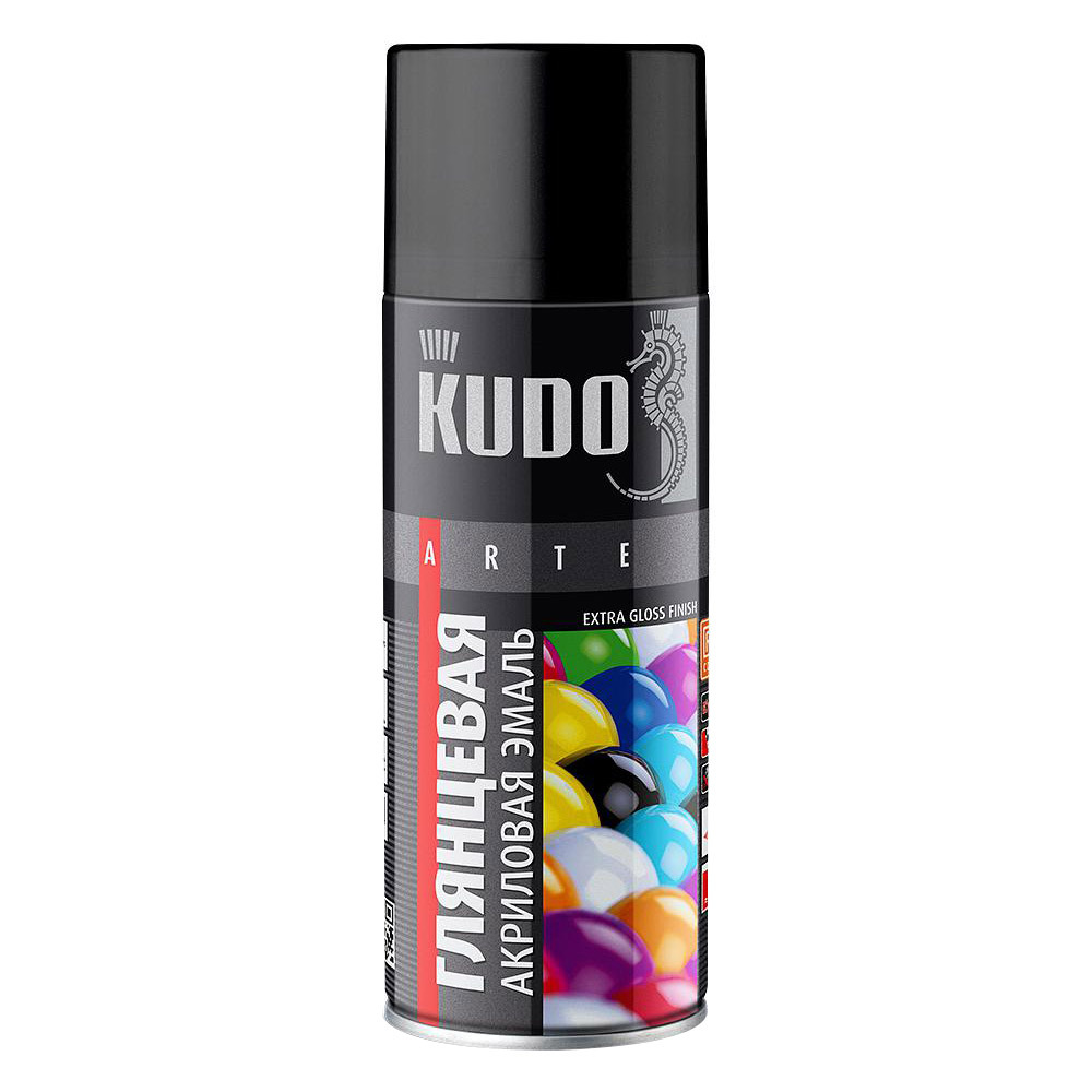 Эмаль аэрозольная Kudo Arte зеленая глянцевая RAL 6029 520 мл
