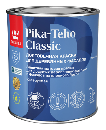 PIKA-TEHO CLASSIC A акрилатная краска для деревянных фасадов мат 0,9л
