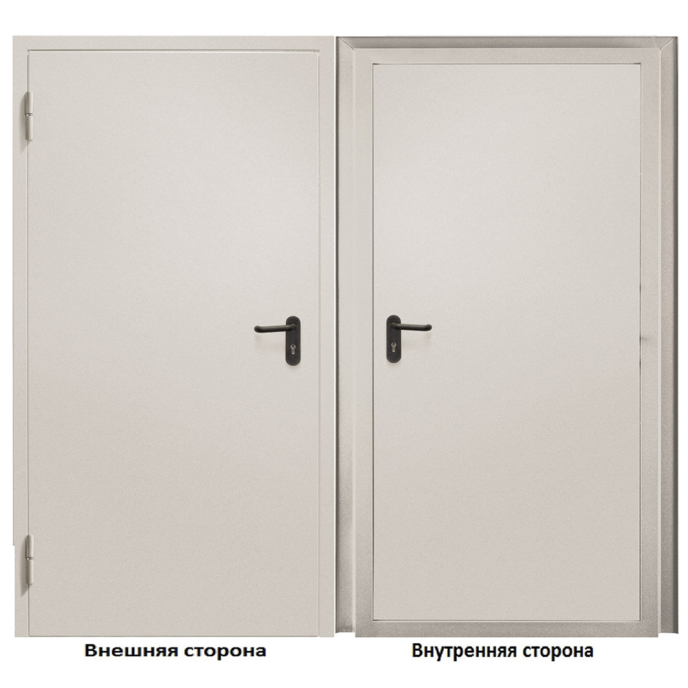 Дверь противопожарная Промет ДП-EIS-60 глухая левая серый RAL 7035 850х2050 мм