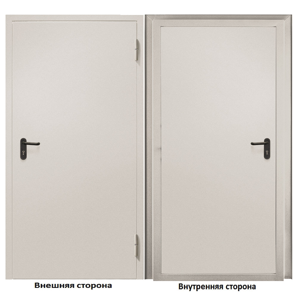 Дверь противопожарная Промет ДП-EIS-60 глухая правая серый RAL 7035 850х2050 мм