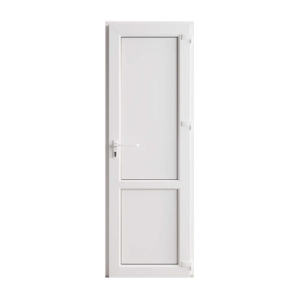 Металлопластиковая дверь VEKA WHS 2050х600 мм алюминиевый порог белая правая