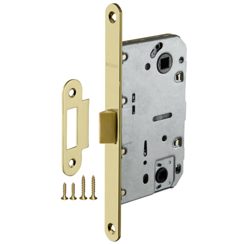 Замок врезной Fuaro PLASTP96WC-50 SG для межкомнатной двери под фиксатор матовое золото