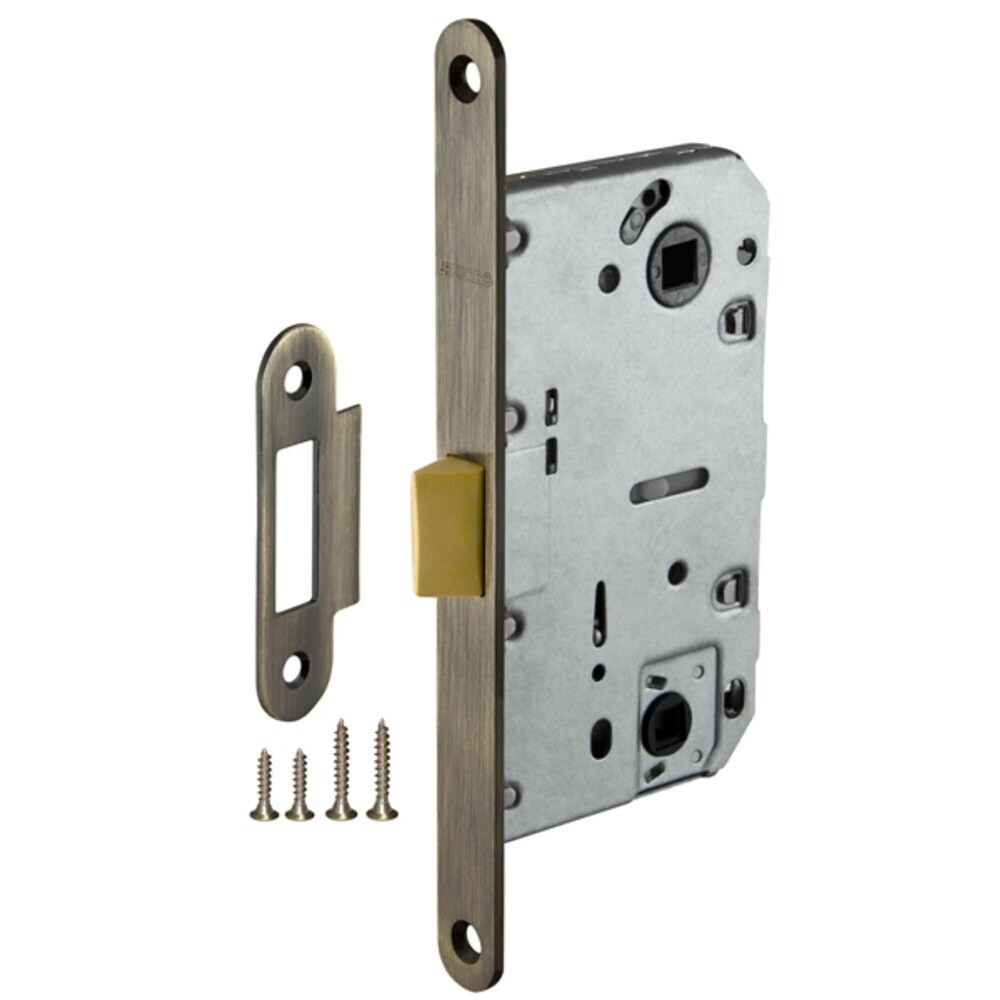Замок врезной Fuaro PLASTP96WC-50 AB для межкомнатной двери под фиксатор бронза