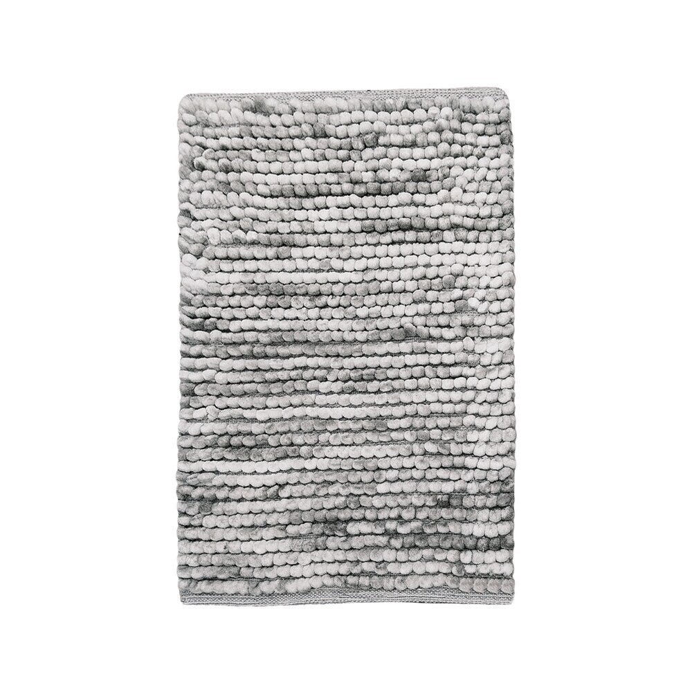 Коврик для ванной серо-белый 80х50 см Fora Soft Cotton (FOR-SC50-80GRA)