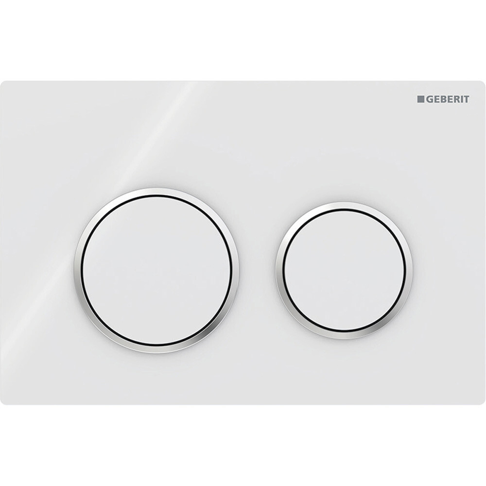 Клавиша смыва для инсталляций Geberit Omega белая/хром глянцевый (115.085.KJ.1)