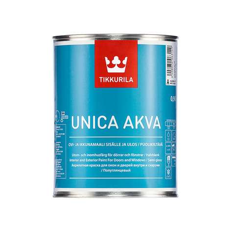UNICA AKVA C краска для дверей и оконных рам 0,9л