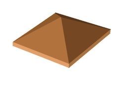 Крышка керамическая на столб 320х320х125 (Головчински) коричневый