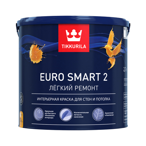 EURO SMART 2 VVA краска интерьерная гл/мат 0,9 л