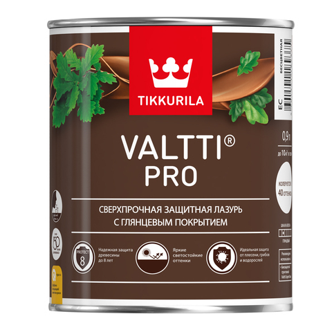 VALTTI PRO  сверхпрочная защитная лазурь - орех 2,7 л  (уп.6 шт) 