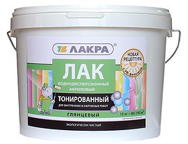0007564 Лак в/д тонированный Лакра Дуб 0,9кг Л-С