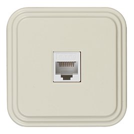 Розетка компьютерная SVET EV0313-0006 открытая установка бежевая IP20