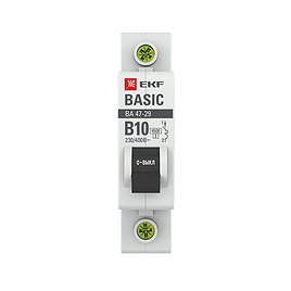 Автоматический выключатель EKF (mcb4729-1-10-B) 1P 10А 4,5 кА 230 В на DIN-рейку