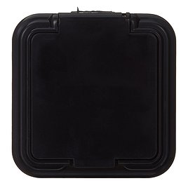 Розетка SVET EV0311-0039 открытая установка черный с заземлением