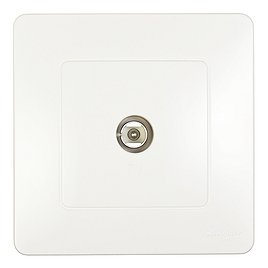 Розетка телевизионная с рамкой Schneider Electric Blanca BLNTS000012 оконечная скрытая установка молочный