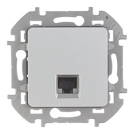 Розетка компьютерная Legrand Inspiria 673827 скрытая установка алюминий один модуль RJ45