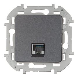 Розетка компьютерная Legrand Inspiria 673828 скрытая установка антрацит один модуль RJ45