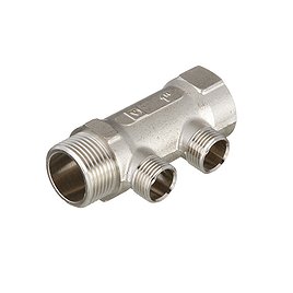 Коллектор VALTEC (VTc.500.N.0602) 1 ВР(г) х 2 выхода 1/2 НР(ш) х 1 НР(ш)