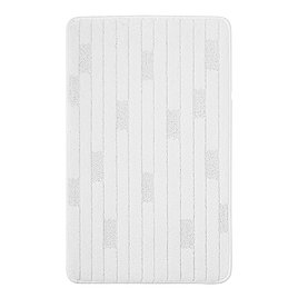 Коврик для ванной белый 50х80 см Fora Bricks white (FOR-PP-BRK50-80W)