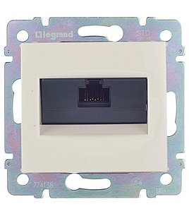 Розетка компьютерная Legrand Valena 695624 скрытая установка слоновая кость один модуль RJ45